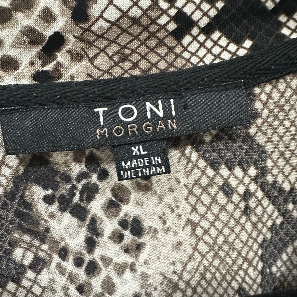 Toni Morgan Black Gray Python Snake Print Full Zi… - image 2